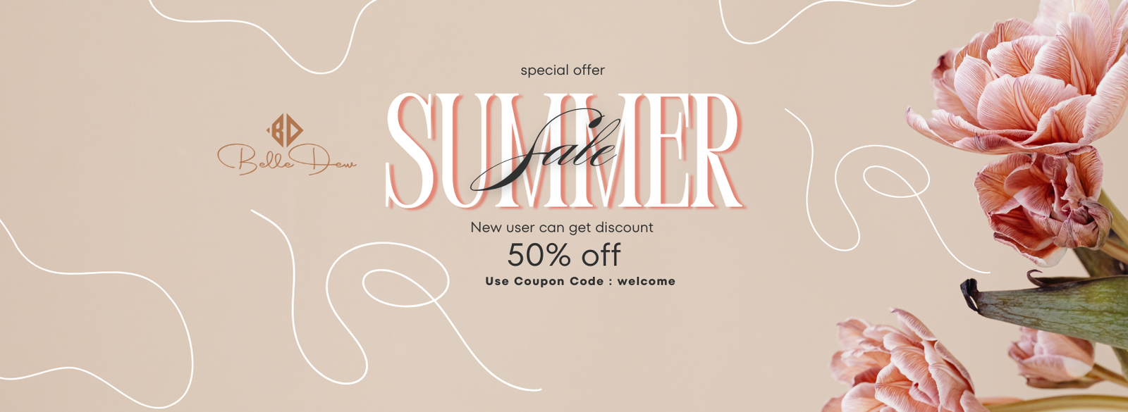 Welcome 50% discount